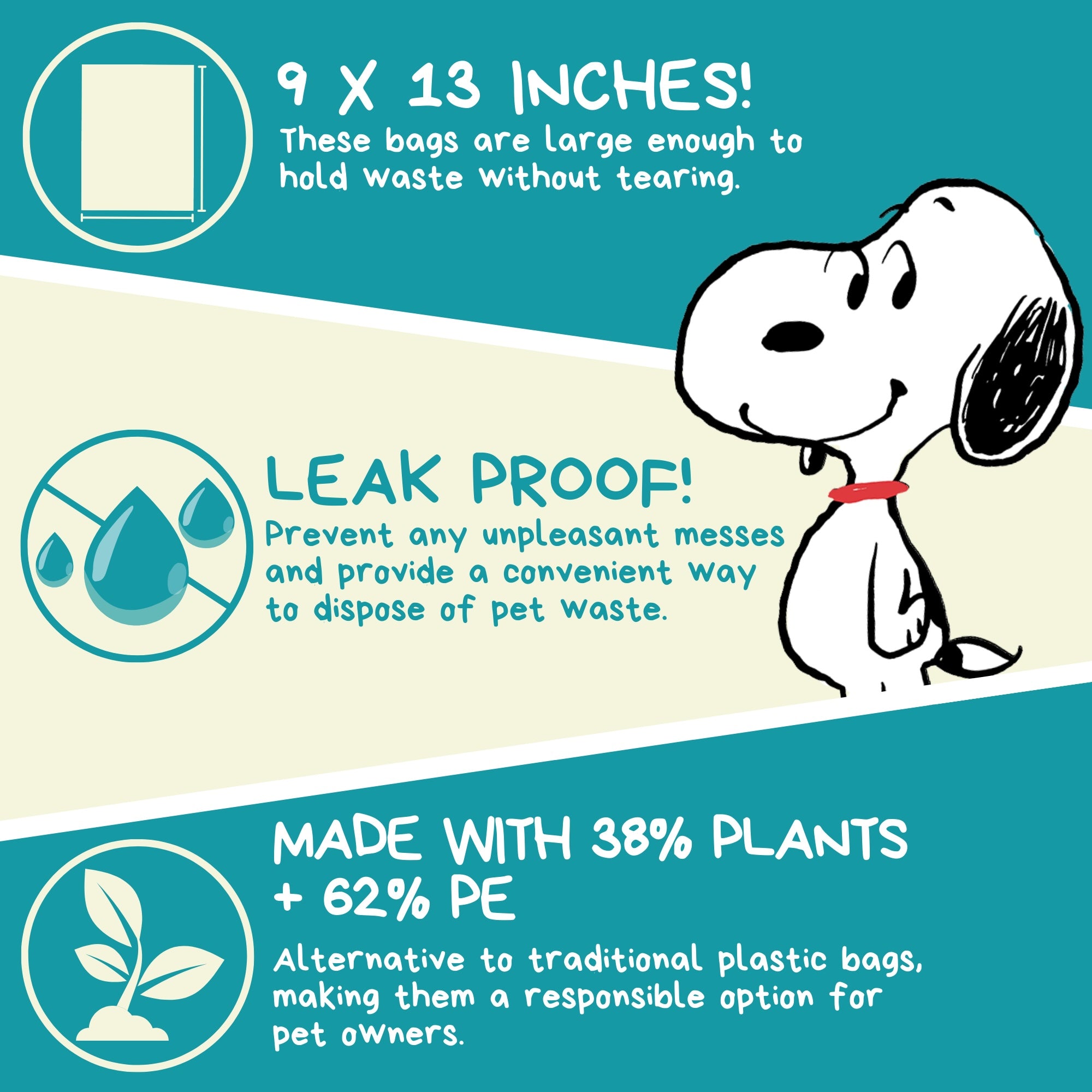 Wholesale Snoopy® Orange Scented Leash Roll Poop Bags