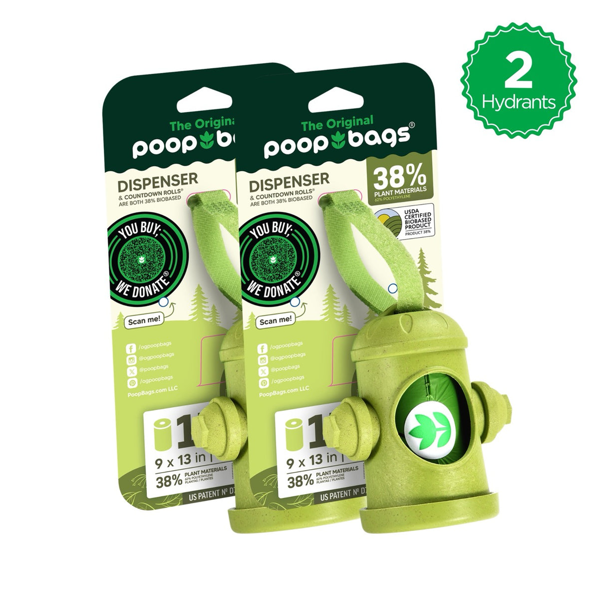 Hydrant Dispenser + Leash Roll Poop Bags
