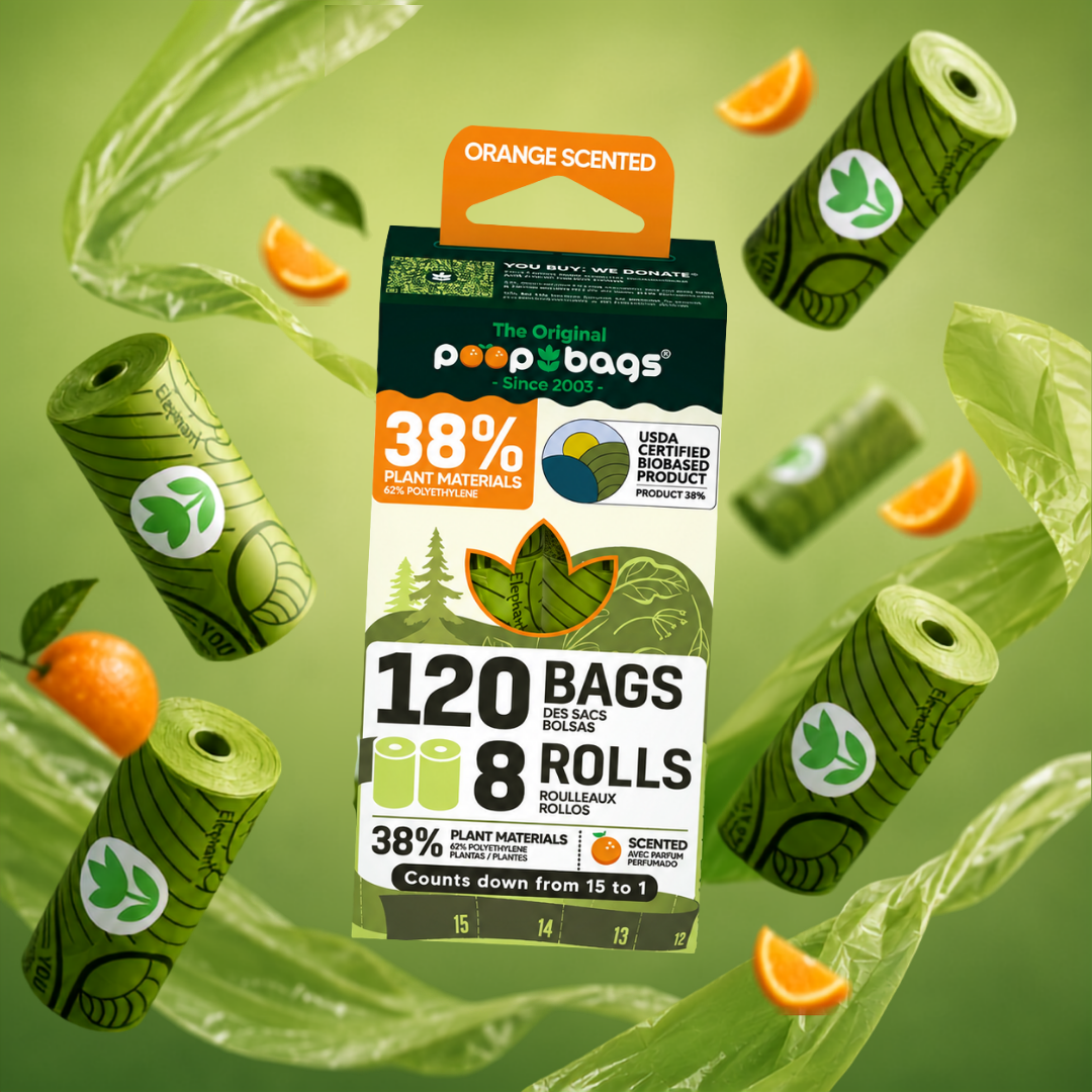 Countdown Rolls® Orange Scented Leash Roll Poop Bags