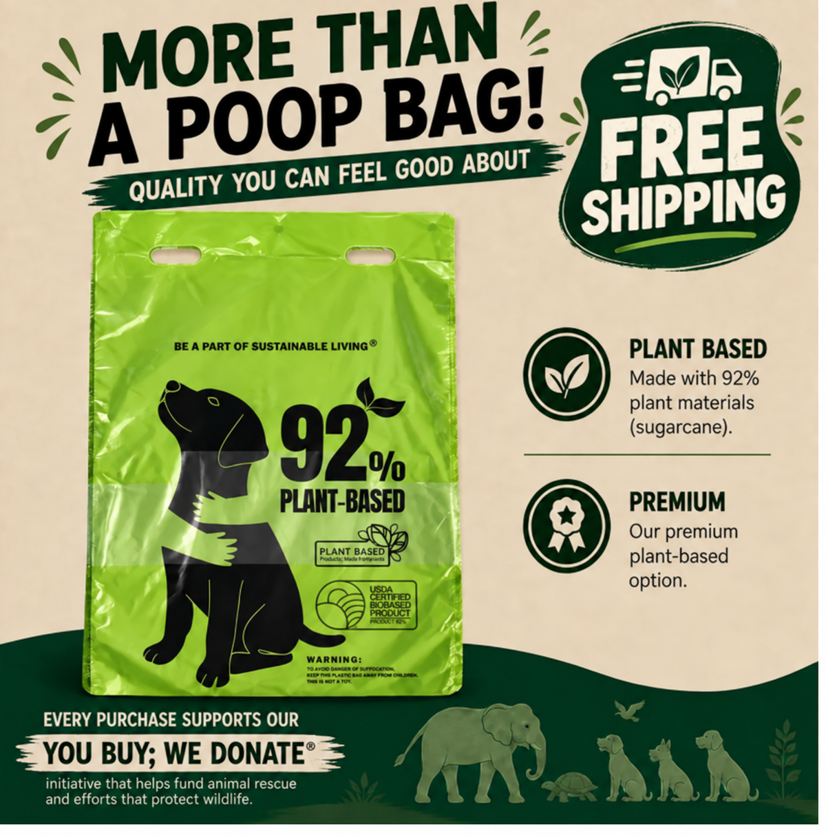 92% Plants Header Bags