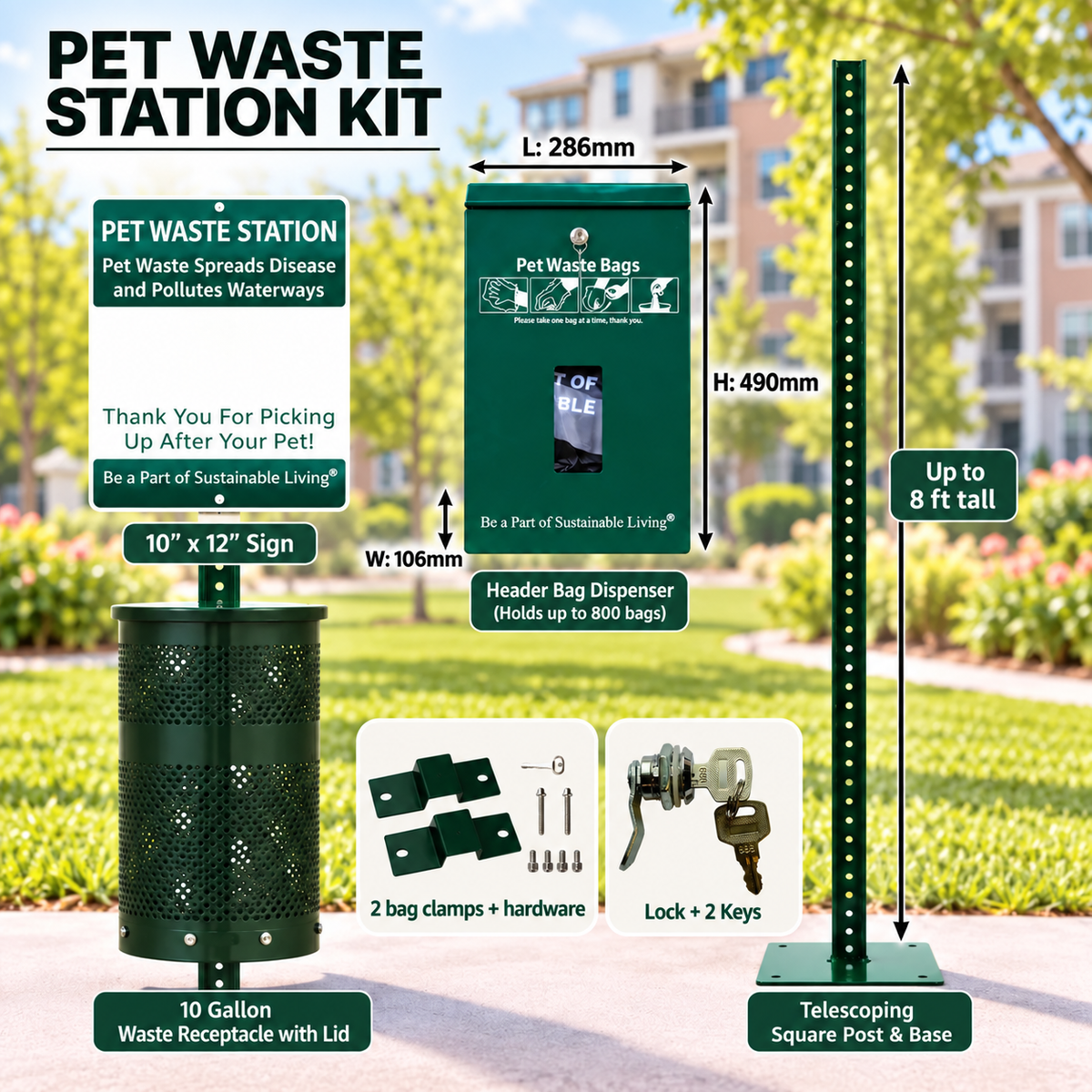 Header Poop Bags Dog Station Kit