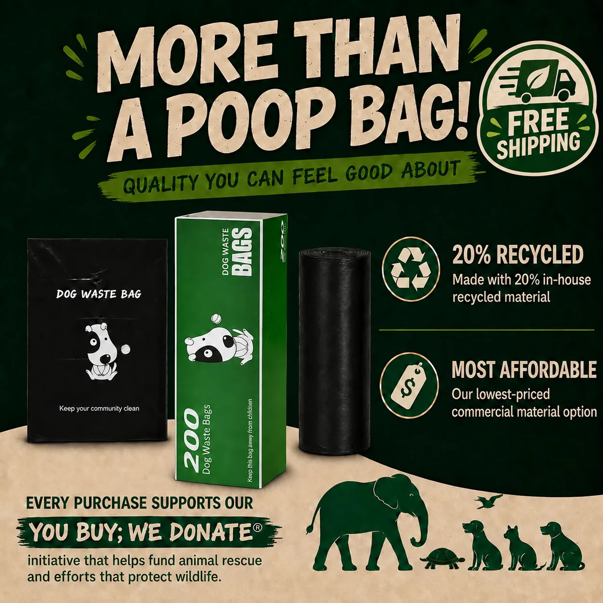 20% Recycled Roll Bags
