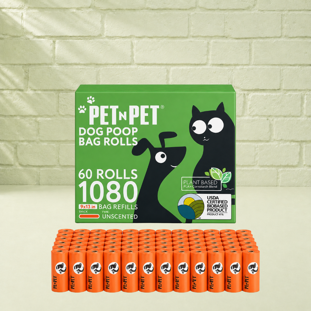 41% Plant-based Poop Bags - Orange