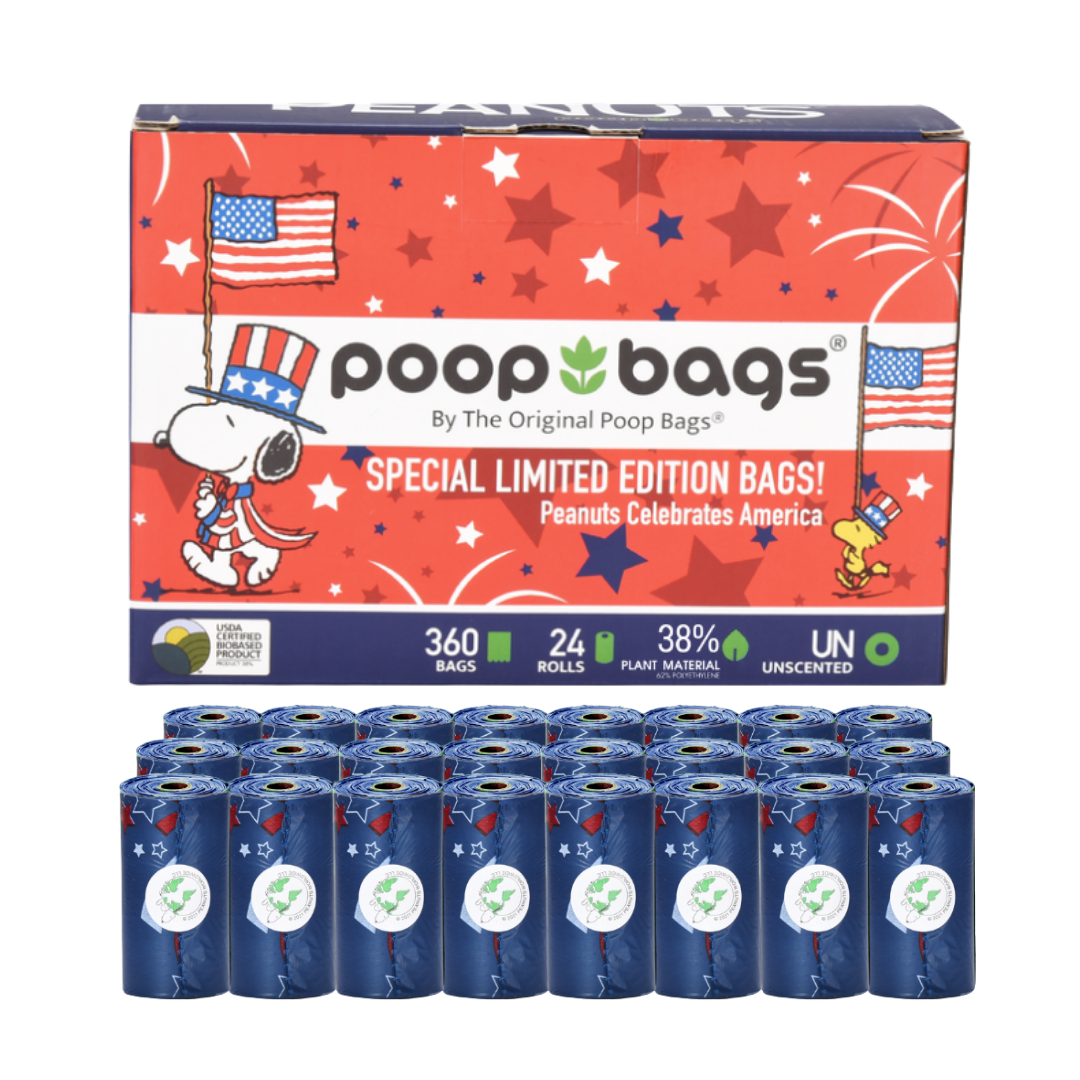 Snoopy® Americana Leash Roll Poop Bags