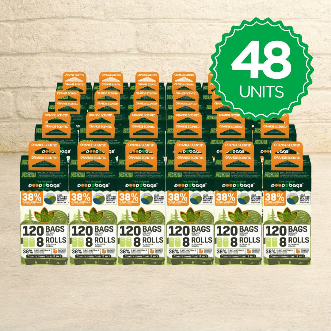 Wholesale Countdown Rolls® Orange Scented Leash Roll Poop Bags