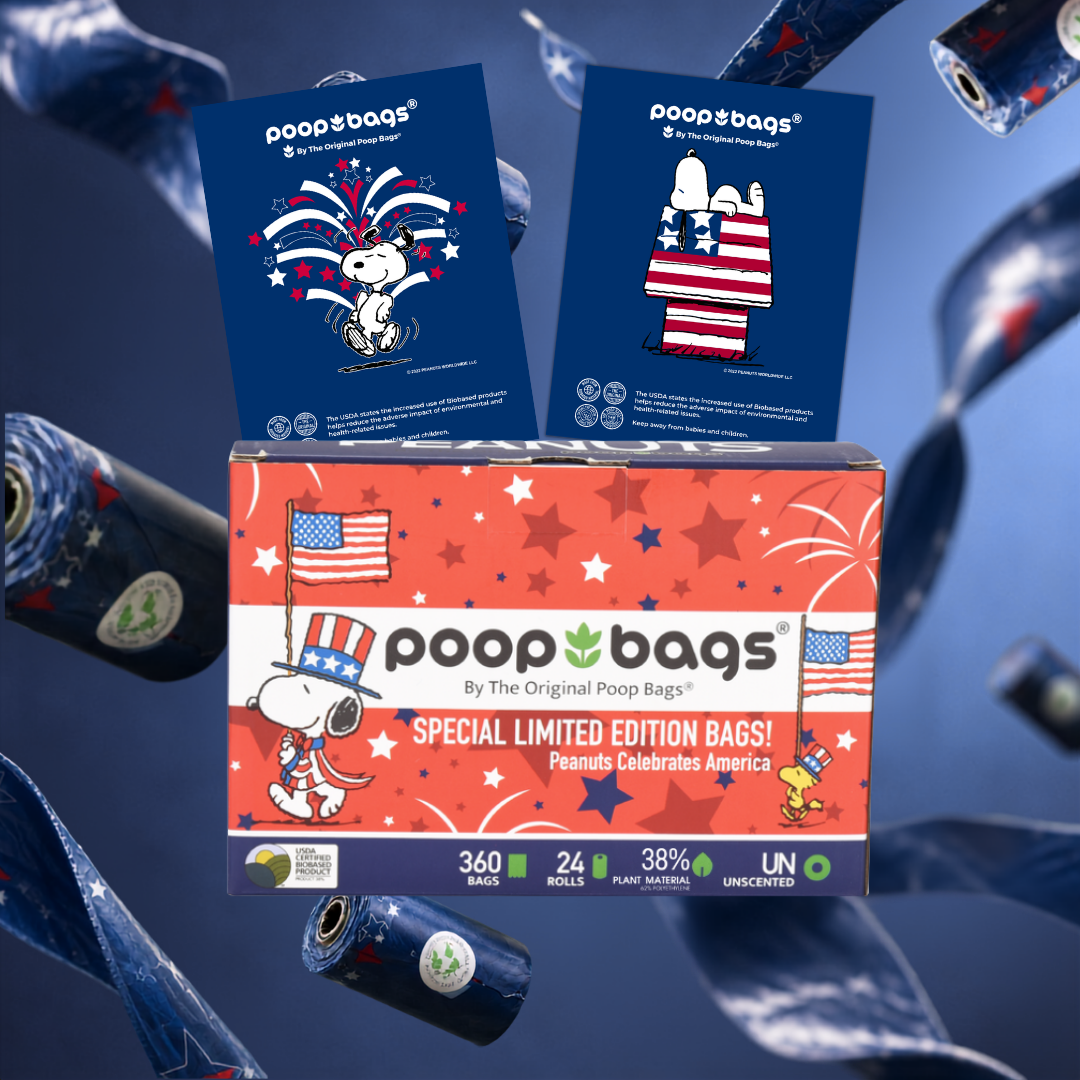 Snoopy® Americana Leash Roll Poop Bags