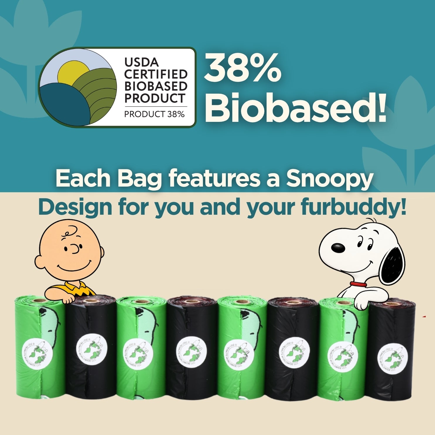 Snoopy Themed Poop Bags Starter Packs