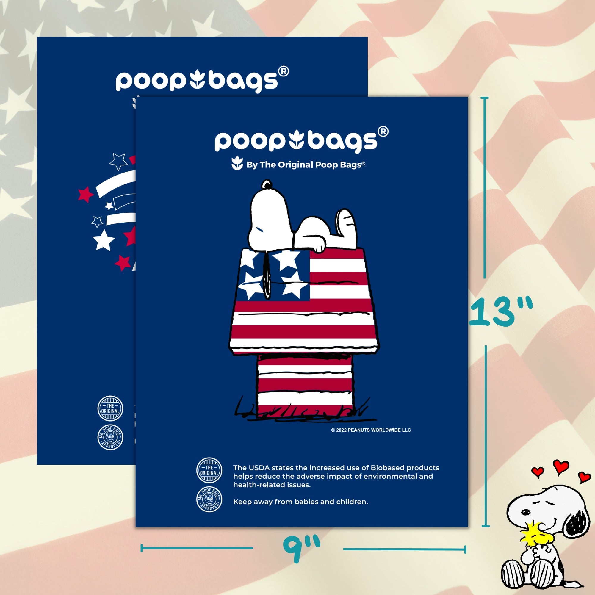 Americana Leash Roll Poop Bags