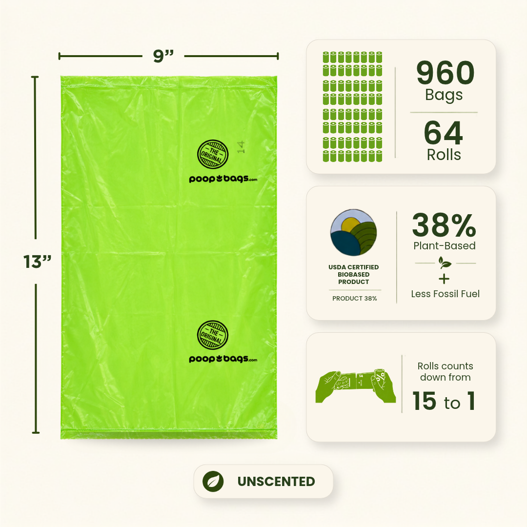Countdown Rolls® Unscented Leash Roll Poop Bags 960-Bag SuperBox