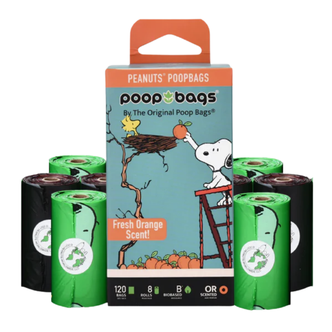 Snoopy® Orange Scented Leash Roll Poop Bags