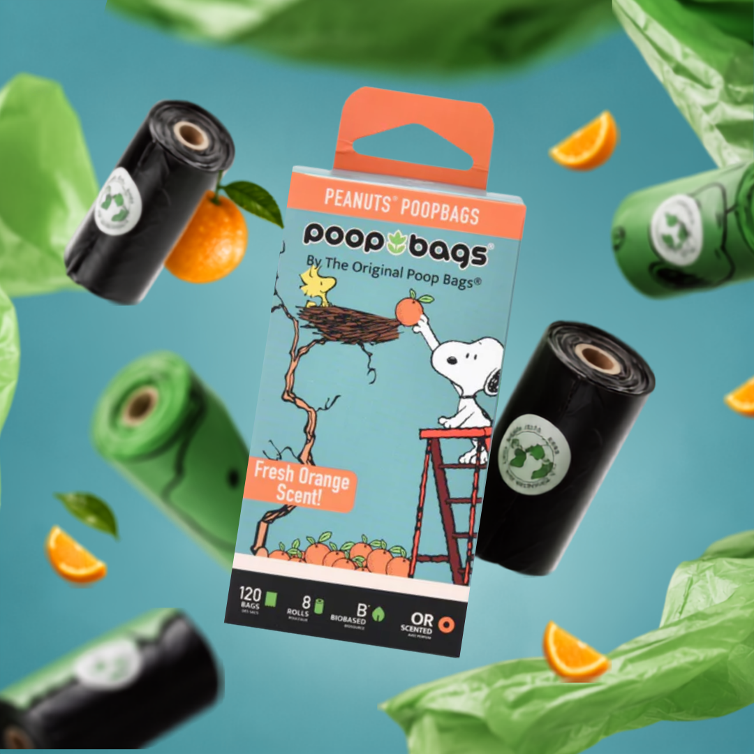 Snoopy® Orange Scented Leash Roll Poop Bags