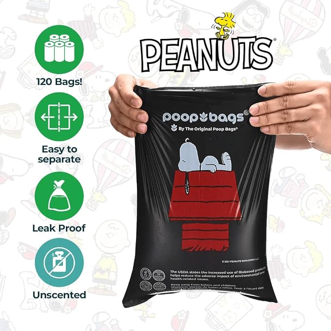 Wholesale Snoopy® Orange Scented Leash Roll Poop Bags