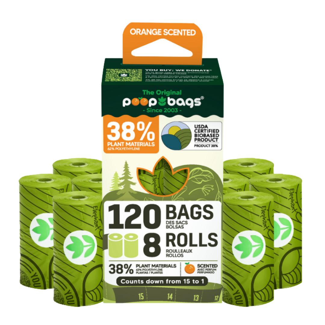 Countdown Rolls® Orange Scented Leash Roll Poop Bags
