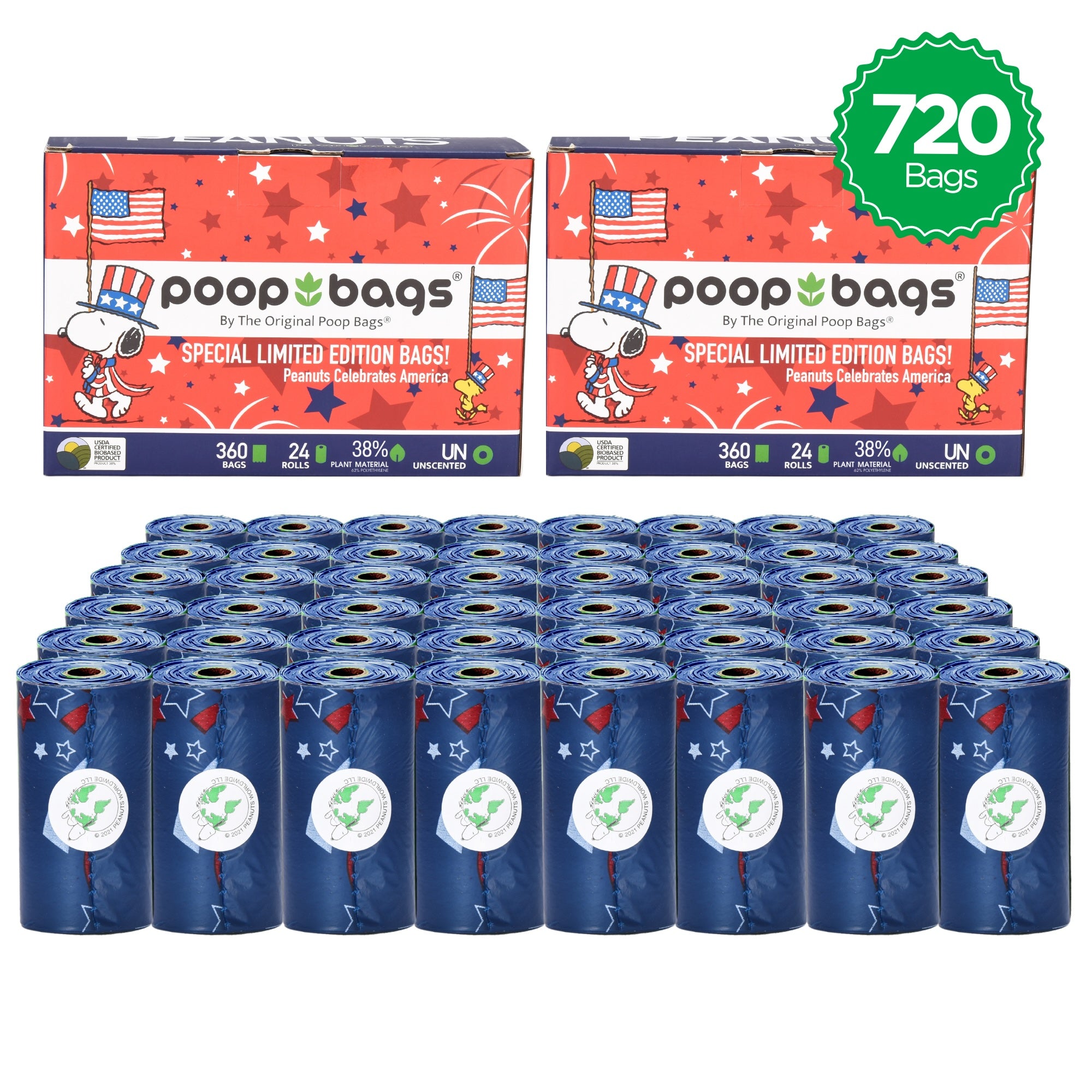 Americana Leash Roll Poop Bags