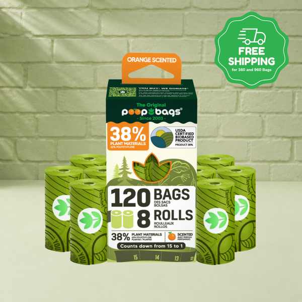 Countdown Rolls® Orange Scented Leash Roll Poop Bags