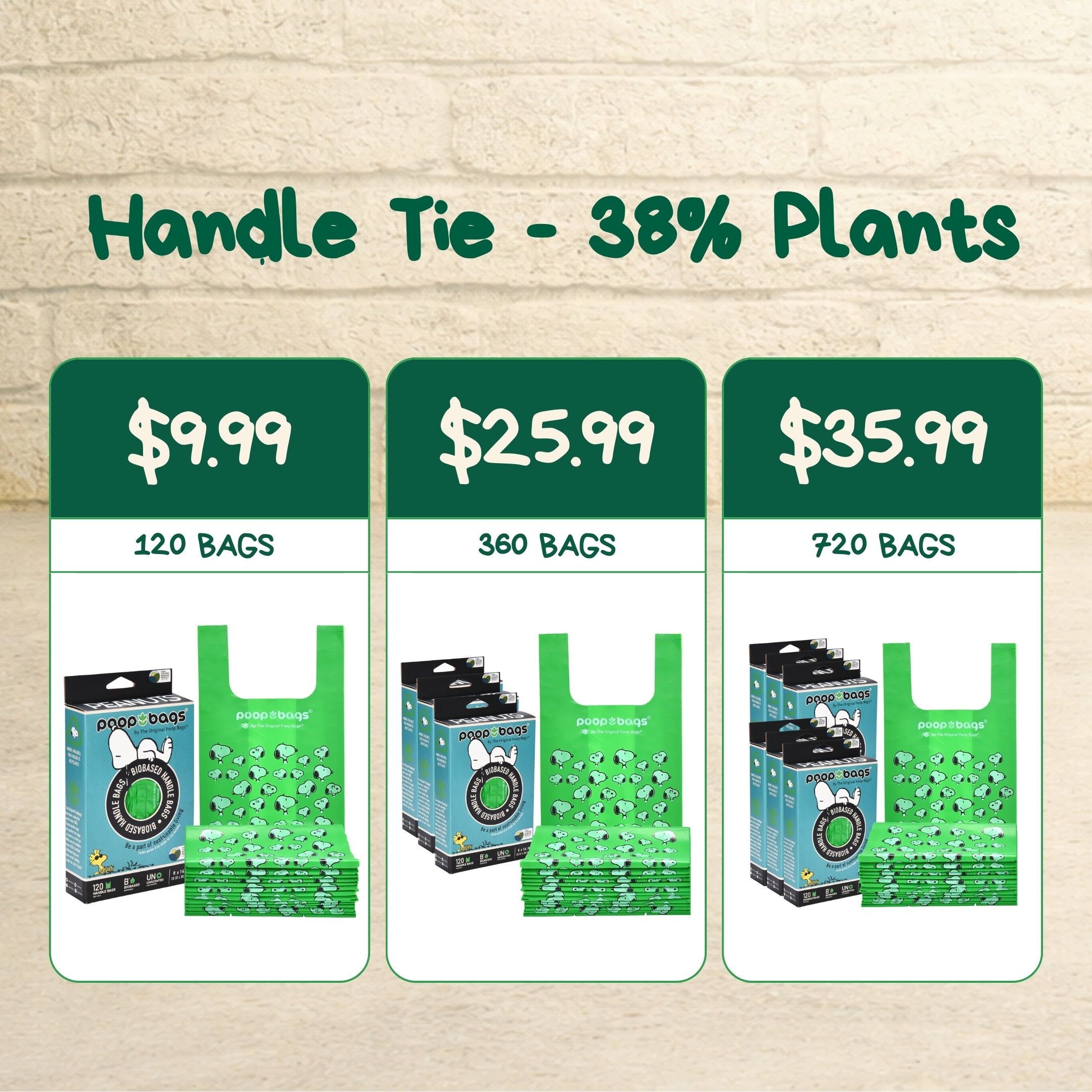 Snoopy® Handle Tie Poop Bags