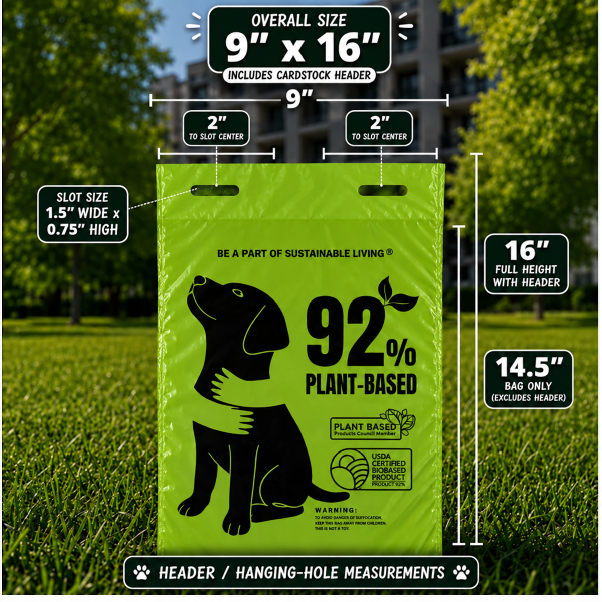 92% Plants Header Bags