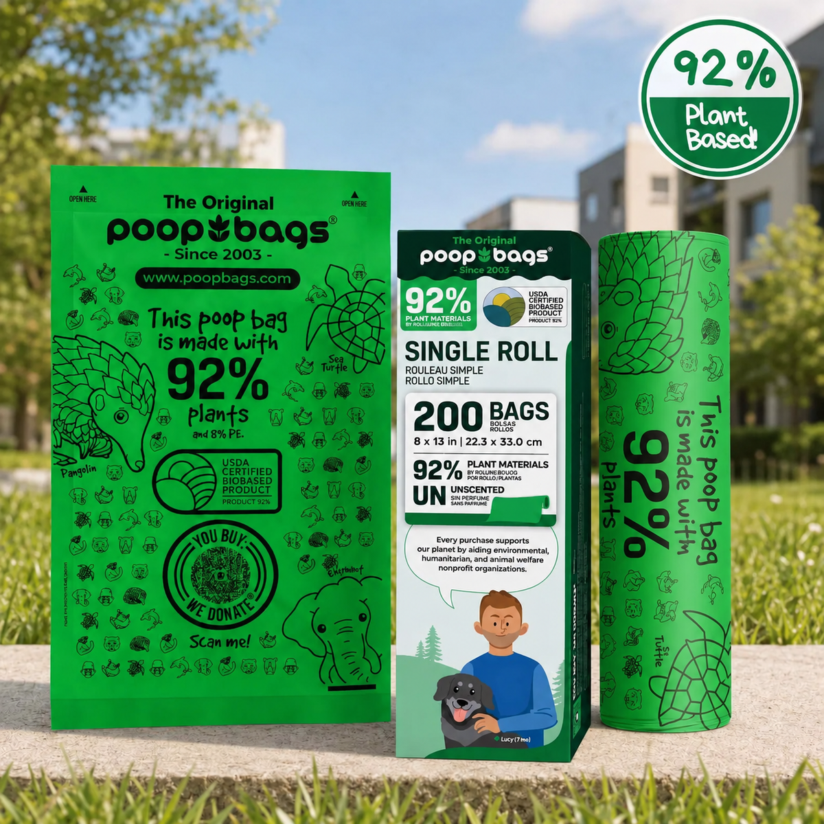 92% Plants Roll Bags