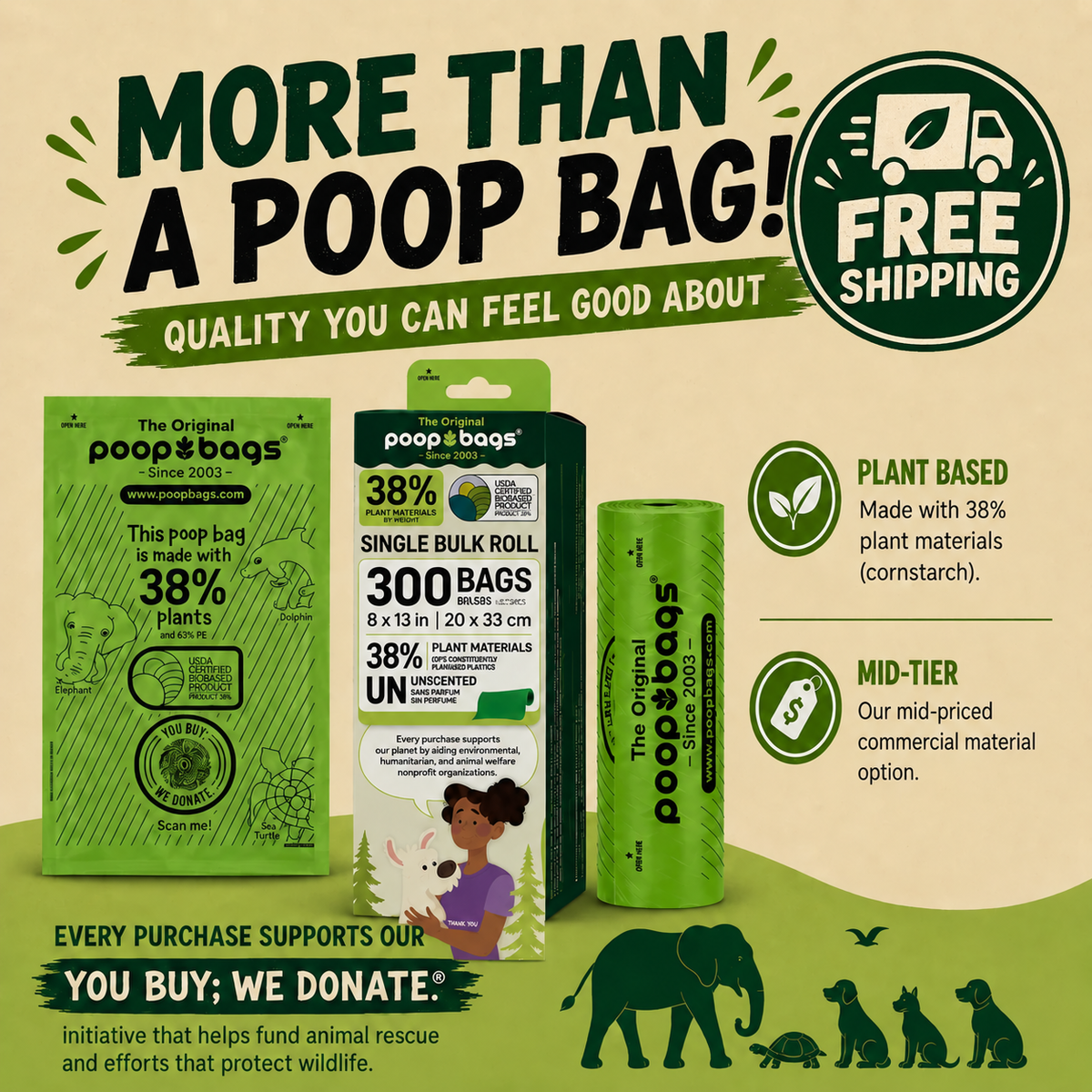 38% Plants Roll Bags