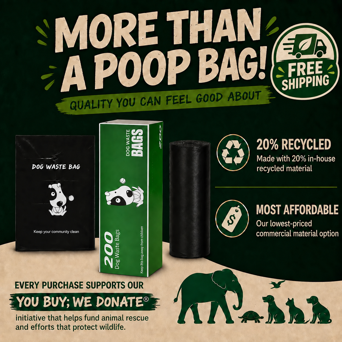 20% Recycled Roll Bags