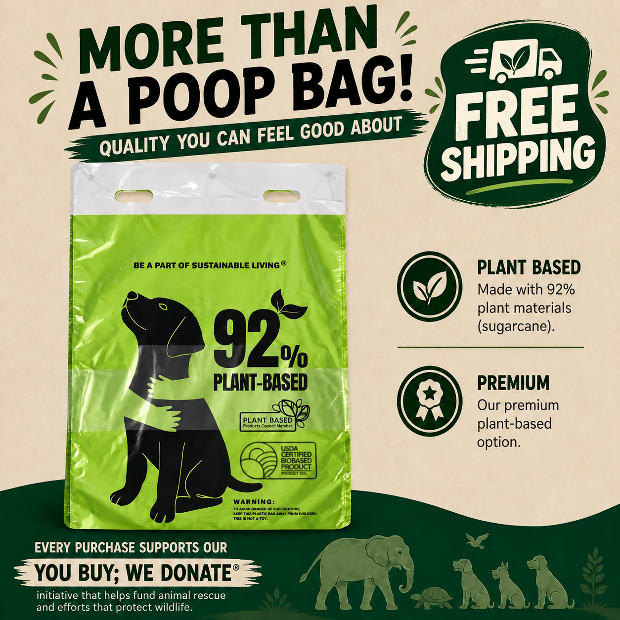 92% Plants Header Bags