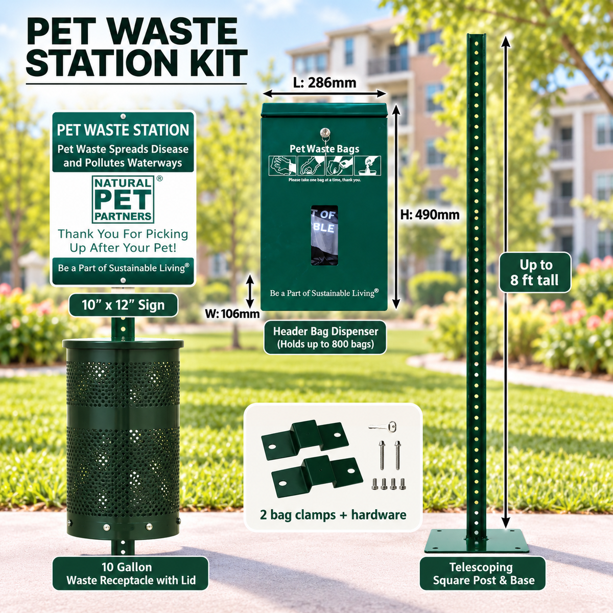 Header Poop Bags Dog Station Kit