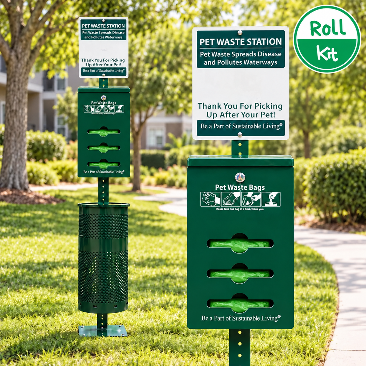 Bulk Roll Poop Bags Dog Station Kit