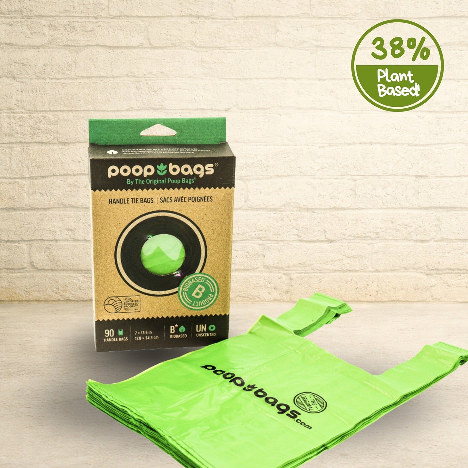 90 Count Handle Tie Poop Bags
