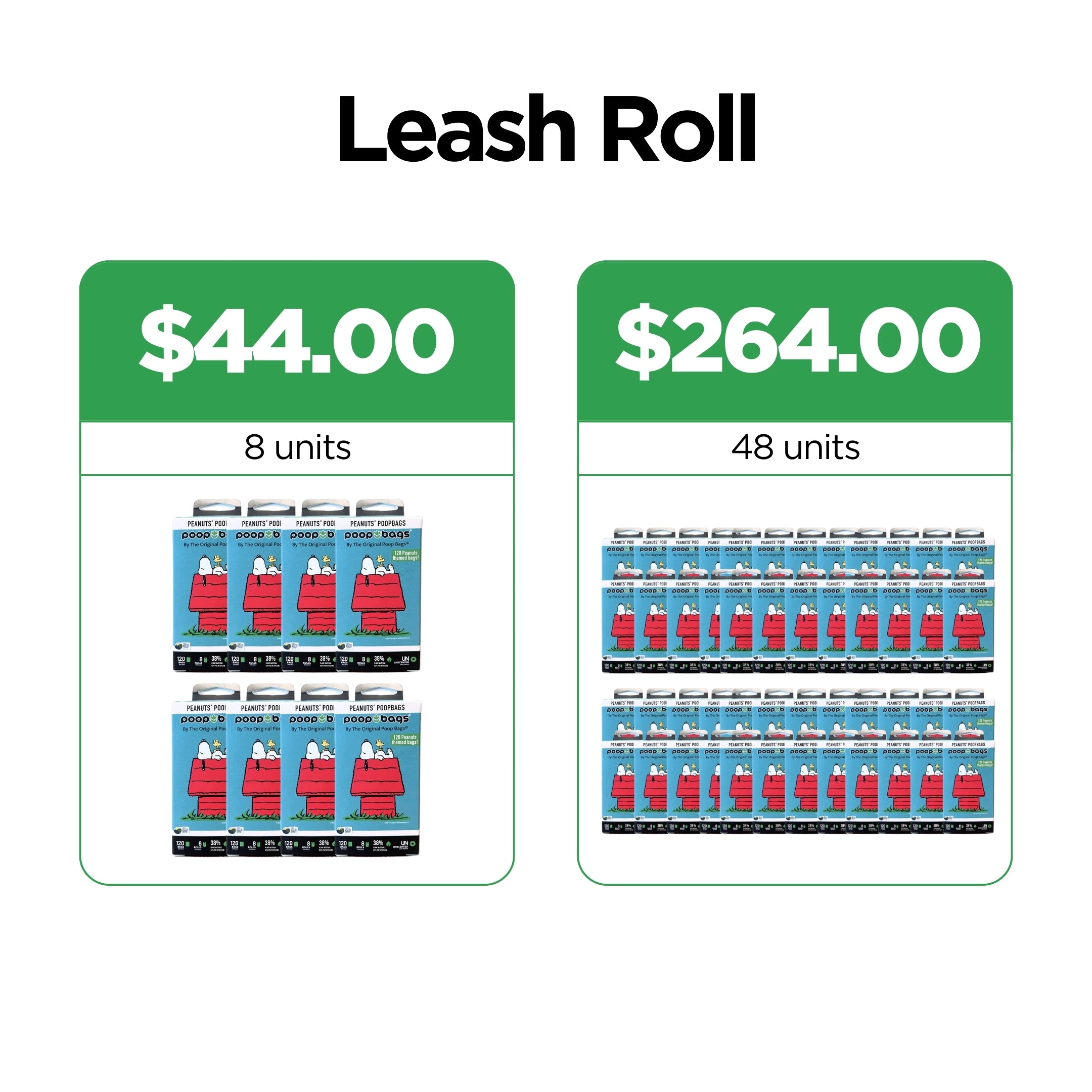 Wholesale Snoopy® Leash Roll Poop Bags