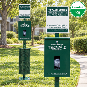 Header Poop Bags Dog Station Kit