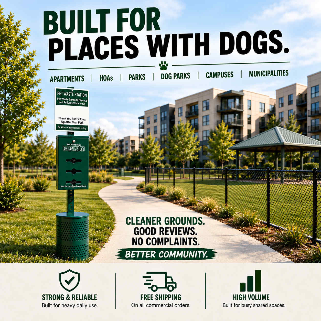 Bulk Roll Poop Bags Dog Station Kit