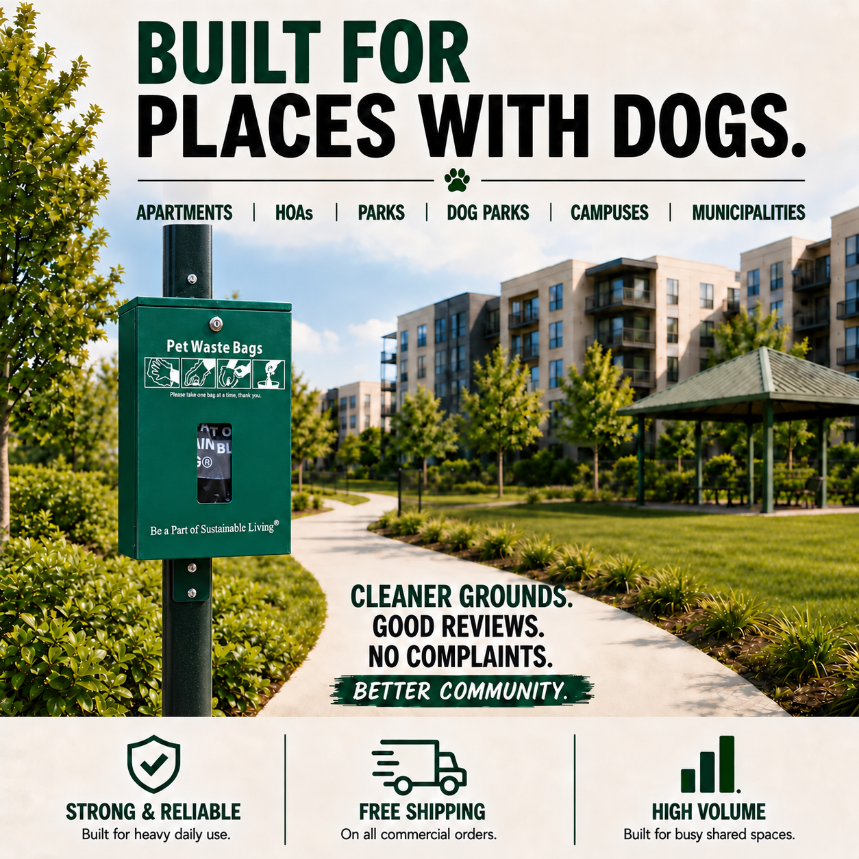 Header Poop Bags Dispenser