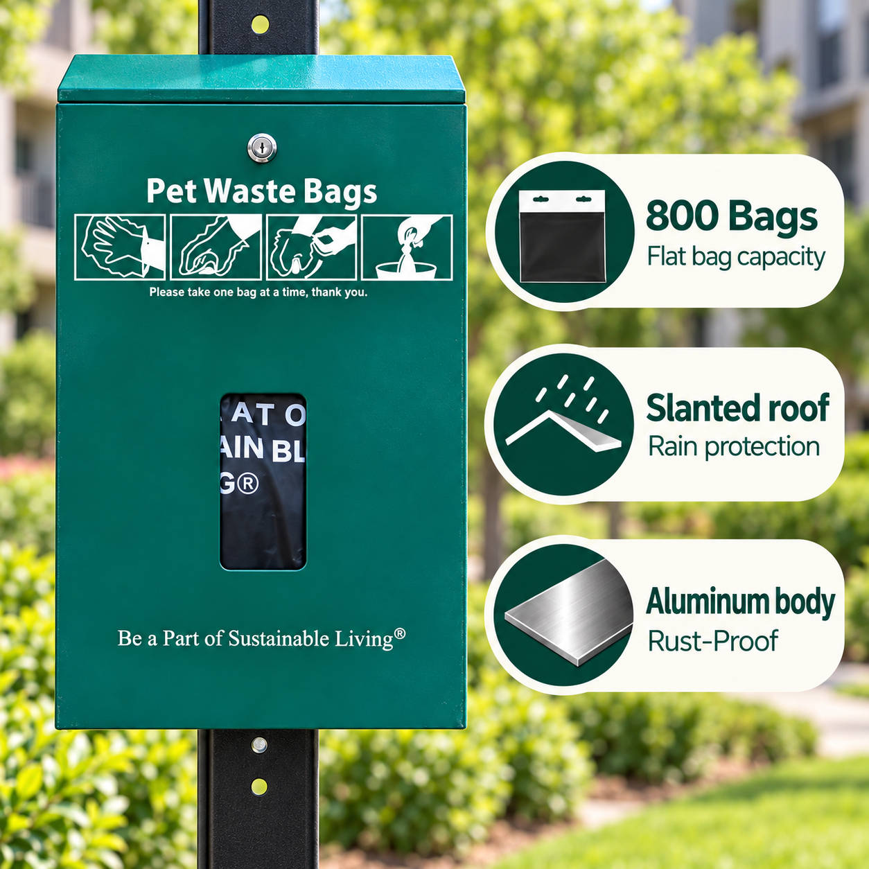 Header Poop Bags Dispenser