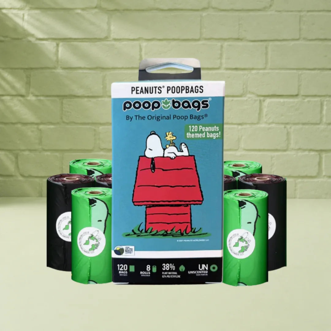 Snoopy® Unscented Leash Roll Poop Bags